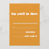 Terracotta Oranje Wedding Enclosure Card Informatiekaartje (Voorkant)