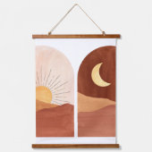 Terracotta overdag en nacht hangend wandkleed (Voorkant)