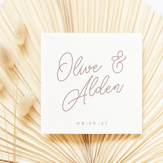 Terracotta | Overmaatse Script Names Weddenschap Servet