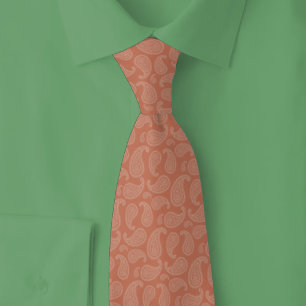 Terracotta Paisley Stropdas