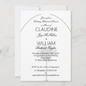 Terracotta Palm Elegante bruiloft repetitie diner Kaart (Achterkant)