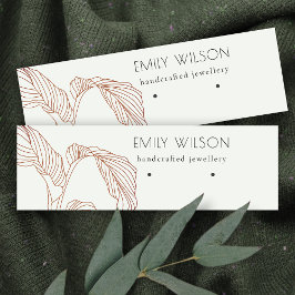Terracotta Palm Leaf Sketch Stud Earring Display Mini Visitekaartje
