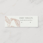 Terracotta Palm Leaf Sketch Stud Earring Display Mini Visitekaartje (Voorkant)