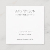 Terracotta Palm Leaves Sketch Earring Display Vierkante Visitekaartje (Achterkant)