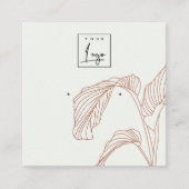 Terracotta Palm Leaves Sketch Earring Display Vierkante Visitekaartje (Voorkant)