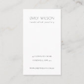 Terracotta Palm Leaves Sketch Stud Earring Display Visitekaartje (Achterkant)