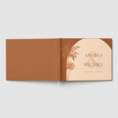 Terracotta Palm Trees & Ampersand Beach Bruiloft Gastenboek (Volledig)