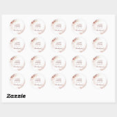 Terracotta Pampagras Bruidsdouche Ronde Sticker (Vel)