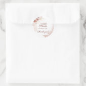 Terracotta Pampagras Bruidsdouche Ronde Sticker (Tas)