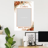 Terracotta pampagras bruidsshower fotoprops poster (Thuiskantoor)