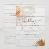 Terracotta Pampagras Tropische Bruiloft (Voorkant / Achterkant)