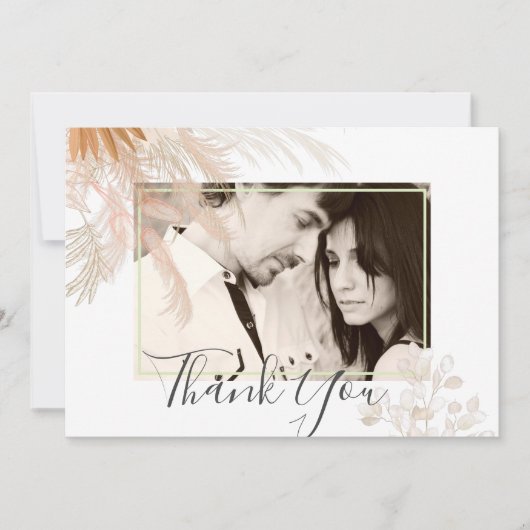 Terracotta Pampagras Tropische Bruiloft (Voorkant)