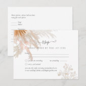 Terracotta Pampagras Tropische Bruiloft Briefkaart (Voorkant / Achterkant)