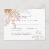 Terracotta Pampagras Tropische Bruiloft Briefkaart (Voorkant)