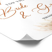 Terracotta pampas Advice for the brude and groom Poster (Hoek)