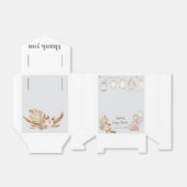 Terracotta Pampas Boho Schattige Beer Baby shower Bedankdoosjes (Uitgevouwen)