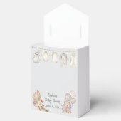 Terracotta Pampas Boho Schattige Beer Baby shower Bedankdoosjes (Geopend)