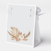 Terracotta Pampas Boho Schattige Beer Baby shower Bedankdoosjes (Achterkant)