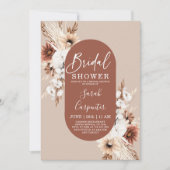 Terracotta Pampas Bridal Shower Kaart (Voorkant)