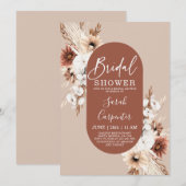 Terracotta Pampas Bridal Shower Kaart (Voorkant / Achterkant)