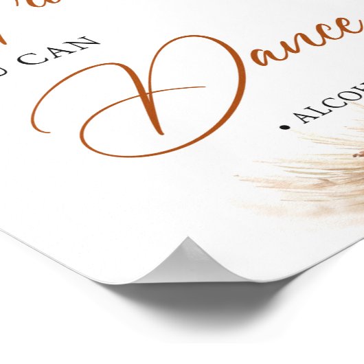 Terracotta pampas burgundy Geloof me dat je kunt d Poster (Hoek)