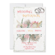 Terracotta Pampas Gras Boho Uitnodiging