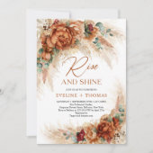 Terracotta pampas gras eucalyptus kaart (Voorkant)