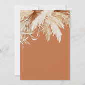 Terracotta Pampas Gras Foto Bewaar De Datum Save The Date (Achterkant)