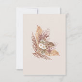 Terracotta Pampas Gras RSVP Kaart | Rustieke Boho (Achterkant)