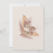 Terracotta Pampas Gras Save the Date | Rustiek Kaart (Achterkant)