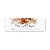 Terracotta pampas gras verbrand oranje koper etiket (Voorkant)