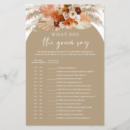 Terracotta pampas gras Wat zei de groom?