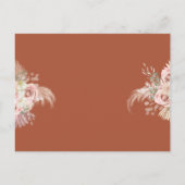 Terracotta Pampas Grass Arch Baptism Christening Uitnodiging Briefkaart (Achterkant)