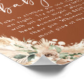 Terracotta Pampas Grass Baby shower Poster (Hoek)