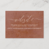 Terracotta Pampas Grass Bloemen Bruiloft Website Visitekaartje (Voorkant)