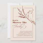 Terracotta Pampas Grass Boho Vrijgezellenfeest Fot Kaart (Voorkant)