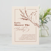 Terracotta Pampas Grass Boho Vrijgezellenfeest Fot Kaart (Staand voorkant)