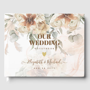 Terracotta Pampas Grass BOHO Wedding Gastenboek