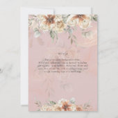 Terracotta Pampas Grass BOHO Wedding Kaart (Achterkant)