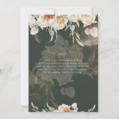 Terracotta Pampas Grass BOHO Wedding Kaart (Achterkant)