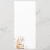 Terracotta Pampas Grass Botanical Wedding Menu (Achterkant)