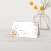 Terracotta Pampas Grass Botanical Wedding Plaatskaartje (Achterkant)