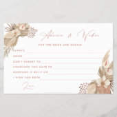 Terracotta Pampas Grass bride andgroom Flyer (Voorkant)