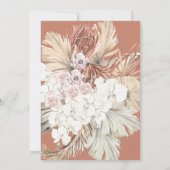 Terracotta Pampas Grass Desert Tropisch Koraal Save The Date (Achterkant)