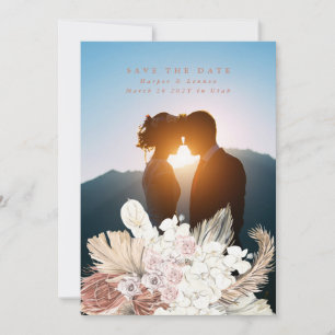 Terracotta Pampas Grass Desert Tropisch Koraal Save The Date