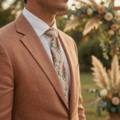 Terracotta Pampas Grass & Eucalyptus Stropdas