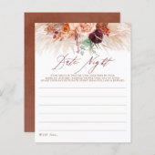 Terracotta Pampas grass Floral Date Night Idees (Voorkant / Achterkant)