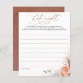 Terracotta Pampas grass Floral Date Night Idees (Voorkant / Achterkant)