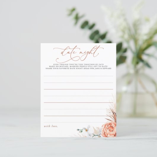 Terracotta Pampas grass Floral Date Night Idees (Staand voorkant)