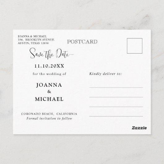 Terracotta Pampas Grass Geometric sparen de Datum Briefkaart (Achterkant)